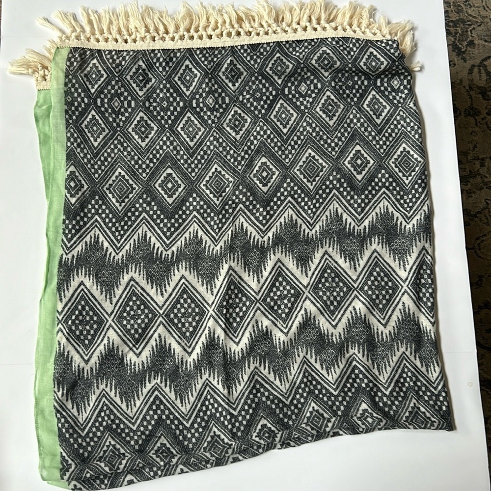 J Crew Lightweight Fringed Hem Scarf